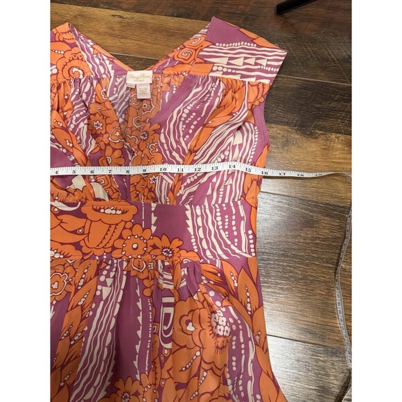 Tracy Reese 100% Silk Midi Dress Womens Size Small Floral Print - Picture 6 of 7